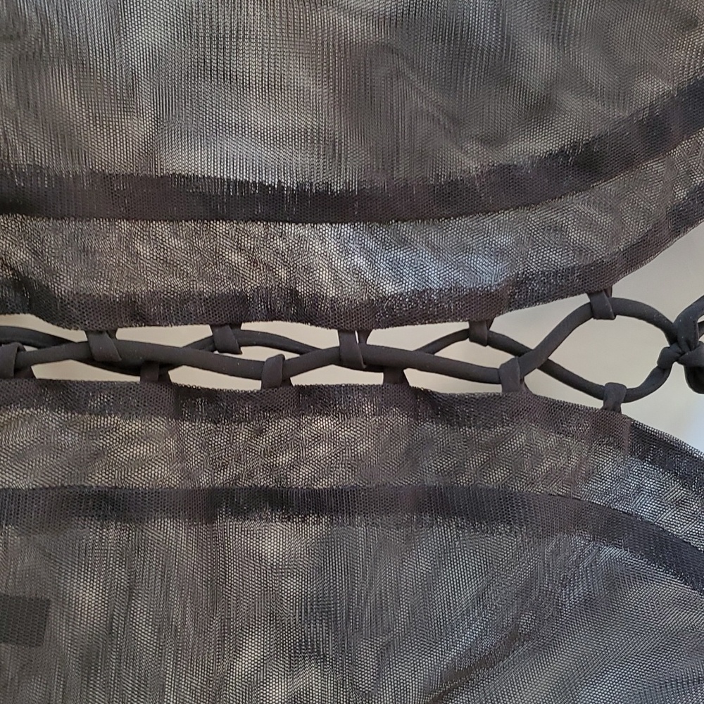 NWOT  City Studio midriff back lace up top. - Picture 6 of 10
